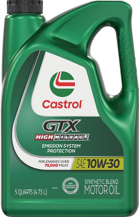 Envase de aceite CASTROL CASTROL GTX HIGH MILLAGE 10W30 SEMI SINTETICO - GL 5LT grado 10W30 - Lubricentro Piloto